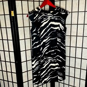 Michael Kors Classic black/white Zebra Print Dress Size small
